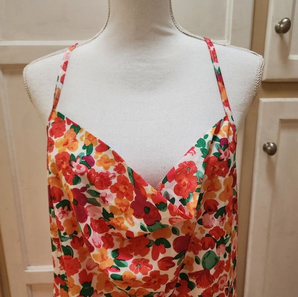 SHEIN Women's Floral Print Split Thigh Cami Dress 💐 NWOT - Picture 5 of 16